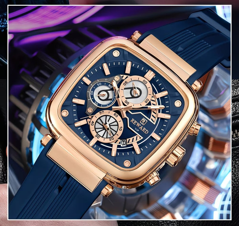 REWARD Men's Luminous Quartz Silicone Watch detail view